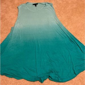 Lane Bryant Ocean Blue Sleeveless Flowy Top Size 26/28